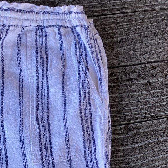 Casual Striped Pockets Cotton Linen Pants - Picture 4 of 6